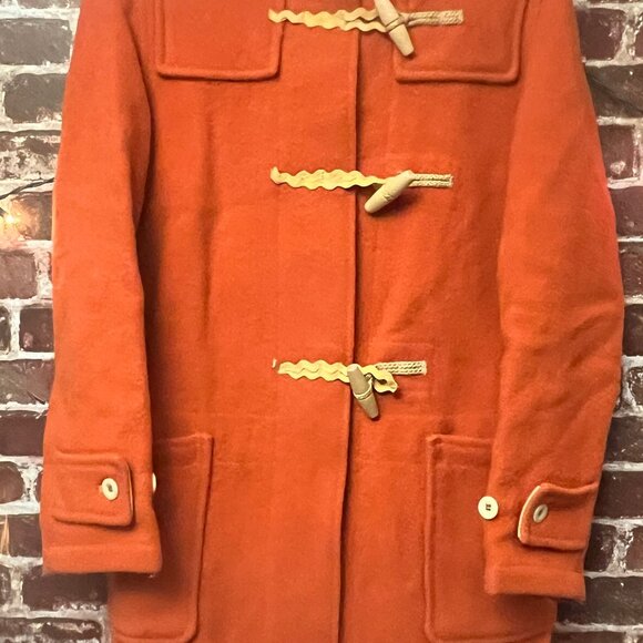 RARE Vintage Gloverall "The Monty" Wool Duffle Coat - Burnt Orange - Picture 2 of 15